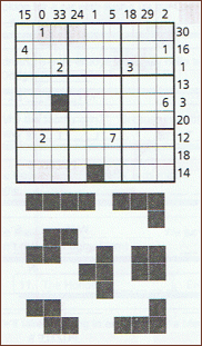 Example of Battleships TetraDoku