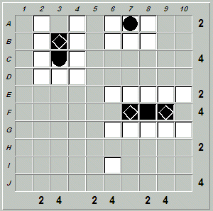 Board after filling in obvious segments and waters